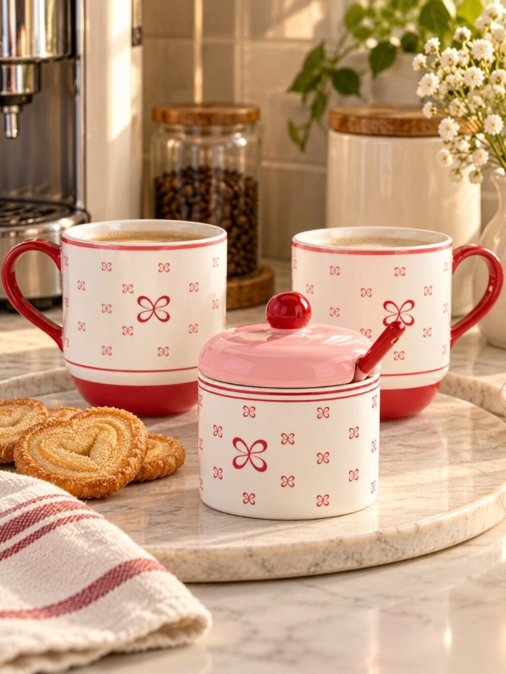 Anthropologie Maeve Stoneware Sugar Bowl & Spoon - New in Box - Picture 6 of 6